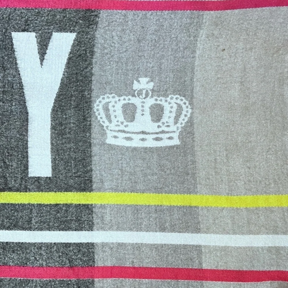 Juicy Couture scarf logo spell-out signature graphic blanket throw shoulder wrap